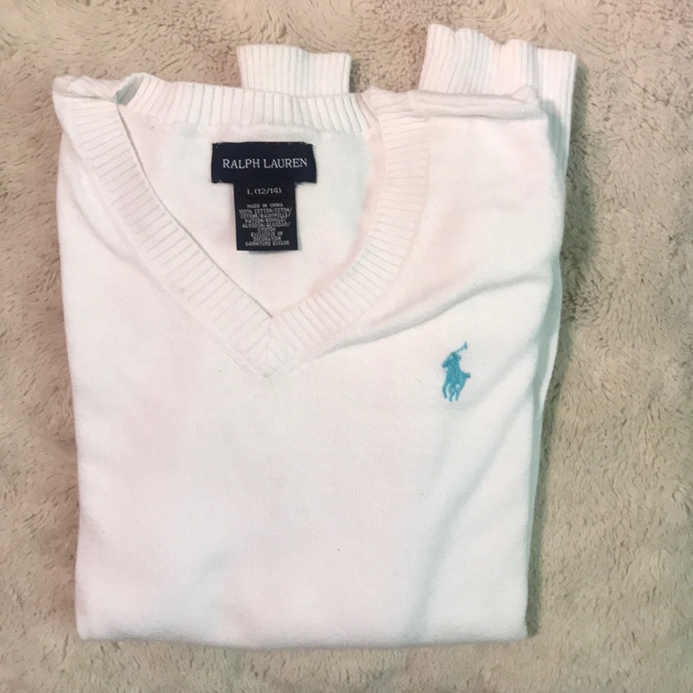 Ralph Lauren White Sweater size kids L
